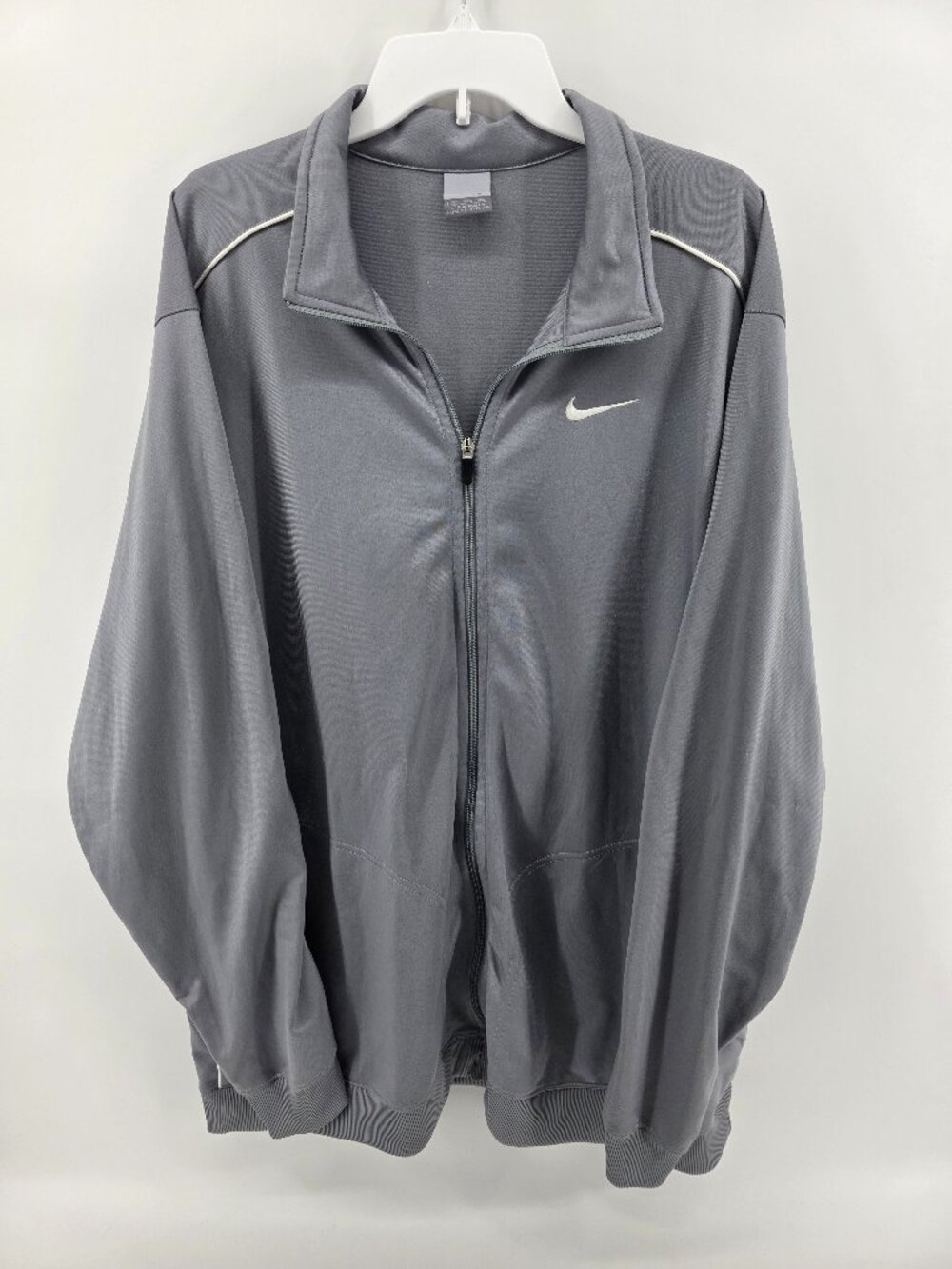Nike‎ Men's Grey Full Zip Track Jacket – Size XXL – Swoosh Logo